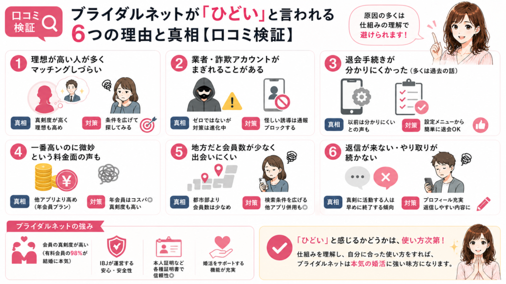 ブライダルネットが「ひどい」と言われる6つの理由と真相【口コミ検証】